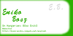 eniko bosz business card